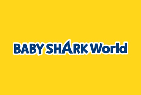 Logotipo de una aplicación de Baby Shark World.