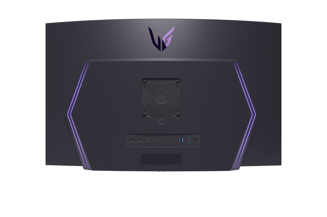 Zoomed-in rear view with lights on