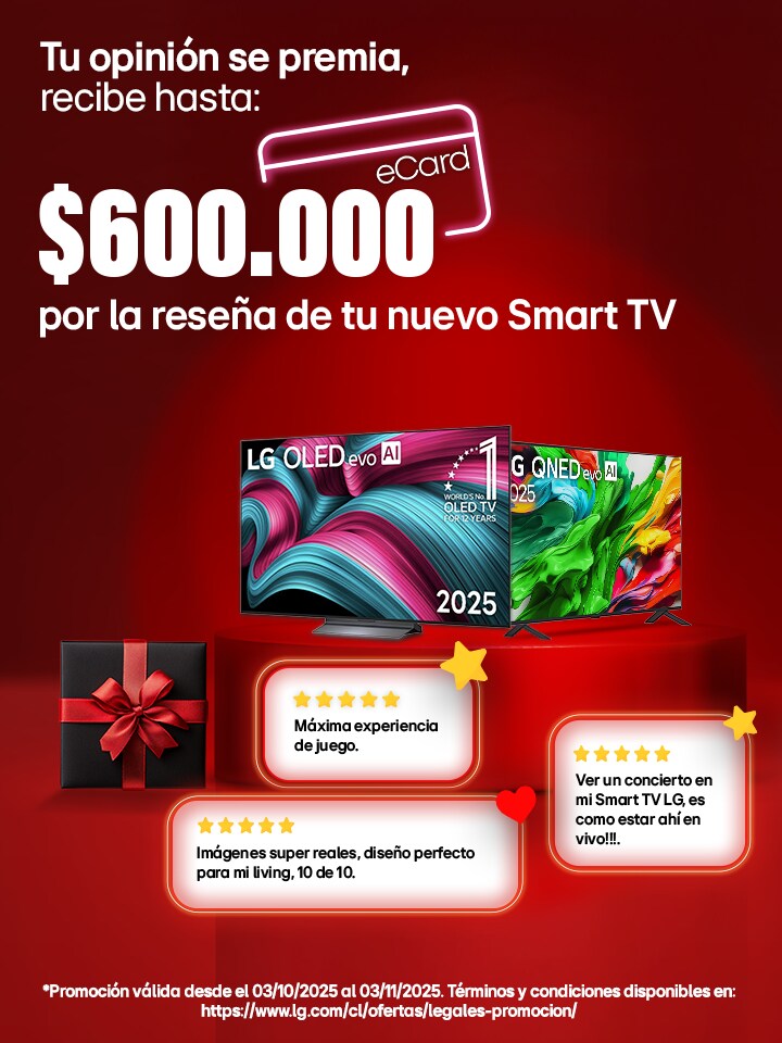 Tu opinión se premia por la reseña de tu nuevo Smart TV 
