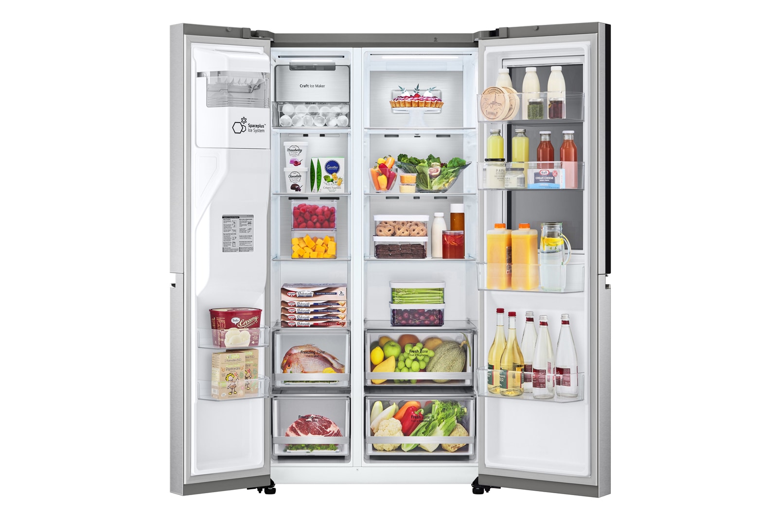 LG Refrigerador Side by Side de 570 L con InstaView™ Craft Ice™, LS66SXSC