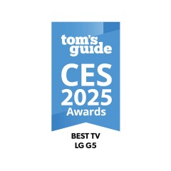 Insignia de los CES Awards 2025 de Tom's Guide. Mejor televisión, LG OLED G5.