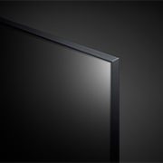 Close-up of the top edge of LG UHD TV, UT80