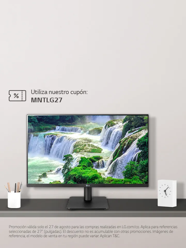 Monitor LG en escritorio