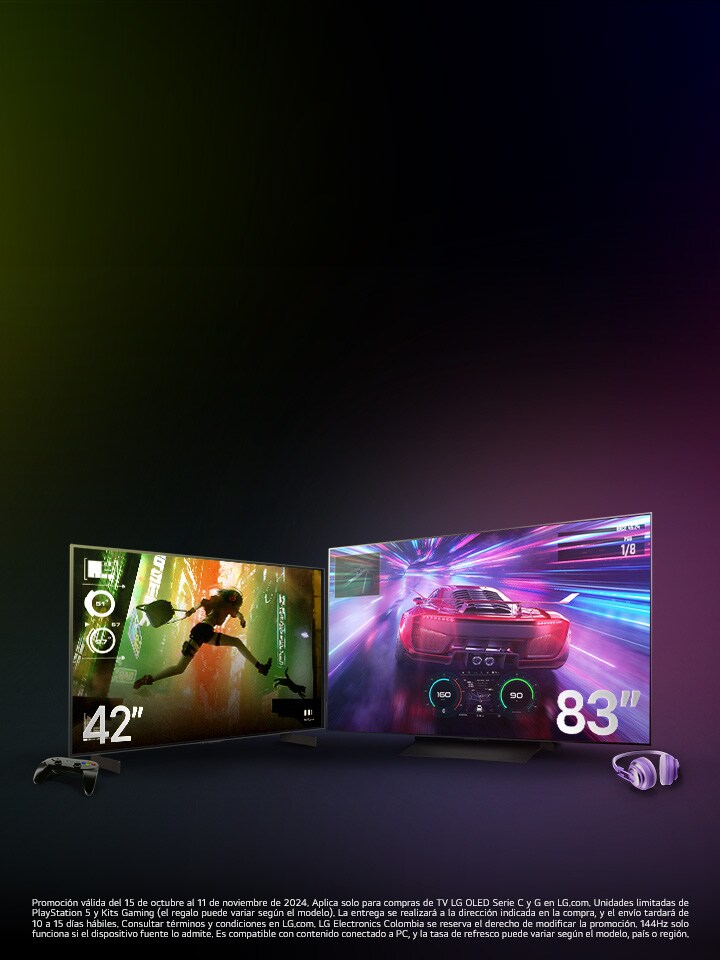 Televisores LG con imágenes de Video Juegos