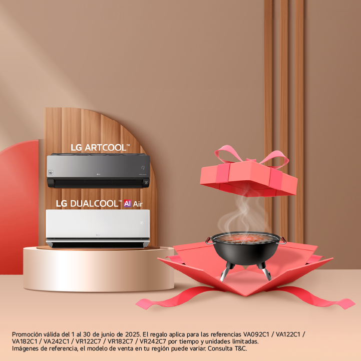 Aires acondicionados LG con regalo de asador de mesa