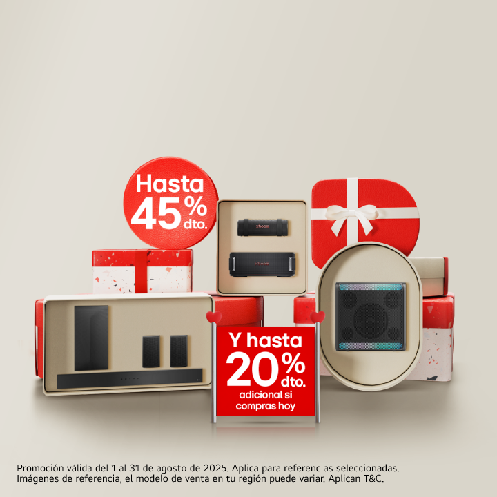 Festival de descuentos LG con Audio porcentaje de descuento 45% 