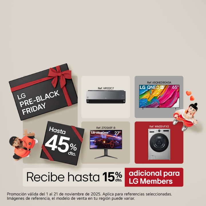 Banner promo Electrodomésticos y más 45% de descuento Pre Black Friday