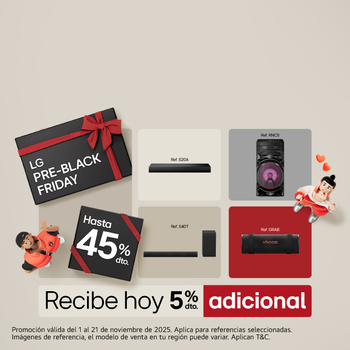 Banner promo Audio 45% de descuento Pre Black 