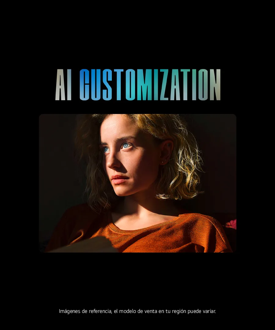 Ai customization con mujer en primer plano
