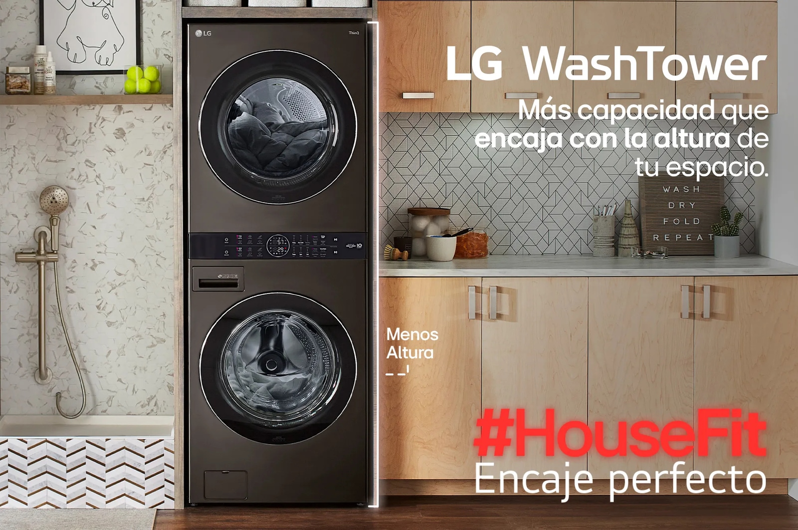 WashTower encaja espacio en zona de lavado