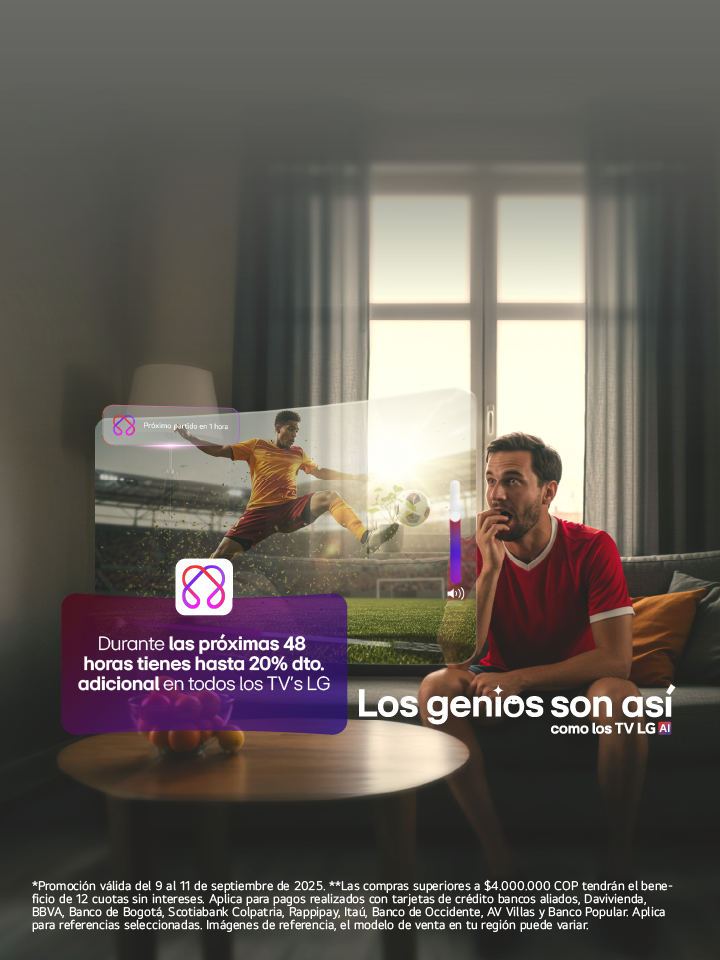 Colombia juega y tu casa se convierte en estadio con tu TV LG