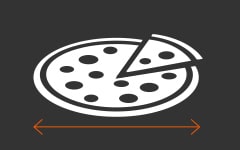 Cabe una pizza más grande en el horno