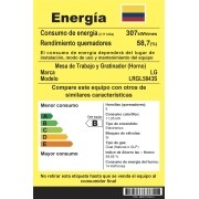 Características energéticas de la estufa LG LRGL5843S 