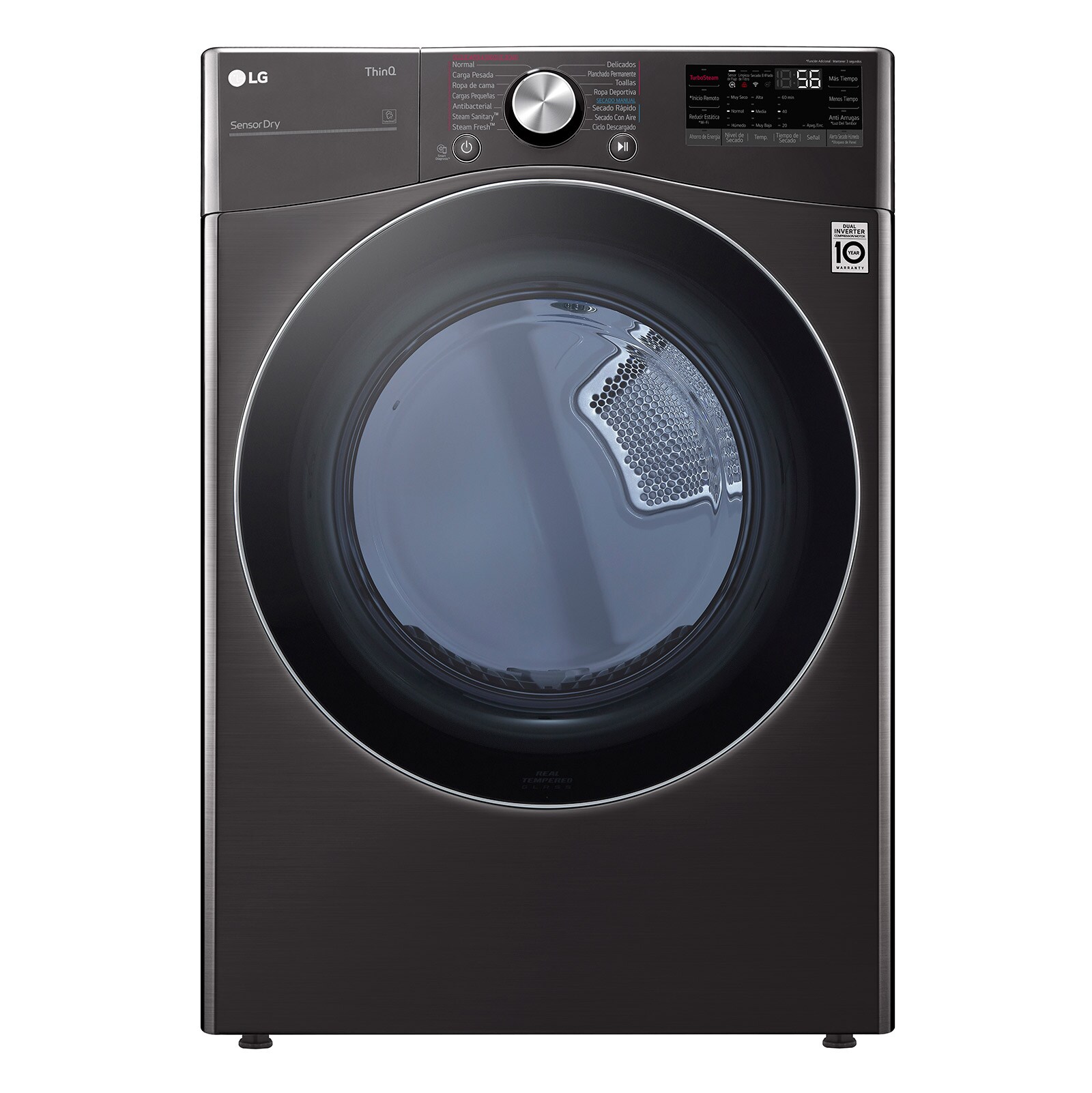 LG Secadora Carga Frontal - DF22BV2SR - 22kg/48lbs - Color Negro - ThinQ, DF22BV2SR