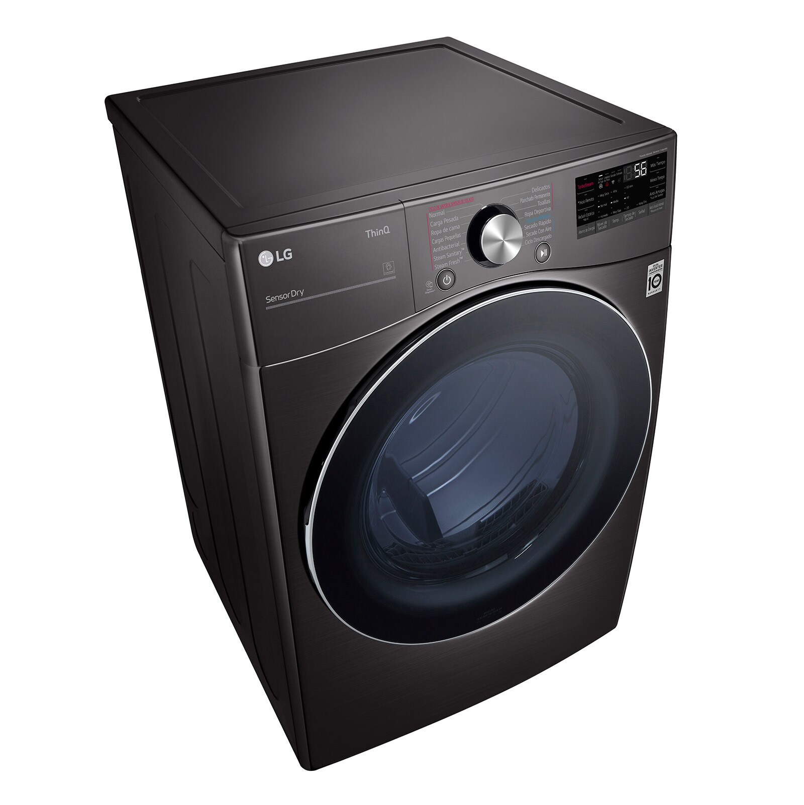 LG Secadora Carga Frontal - DF22BV2SR - 22kg/48lbs - Color Negro - ThinQ, DF22BV2SR