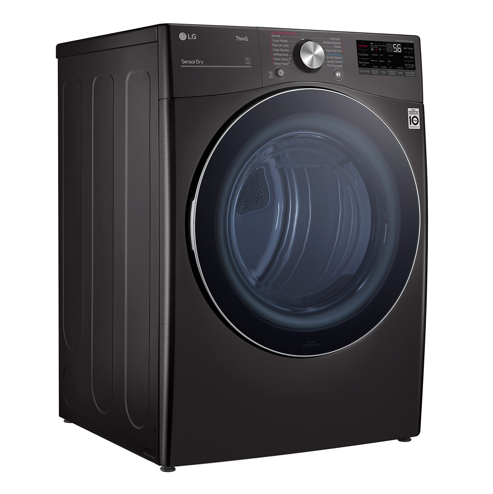 LG Secadora Carga Frontal - DF22BV2SR - 22kg/48lbs - Color Negro - ThinQ, DF22BV2SR