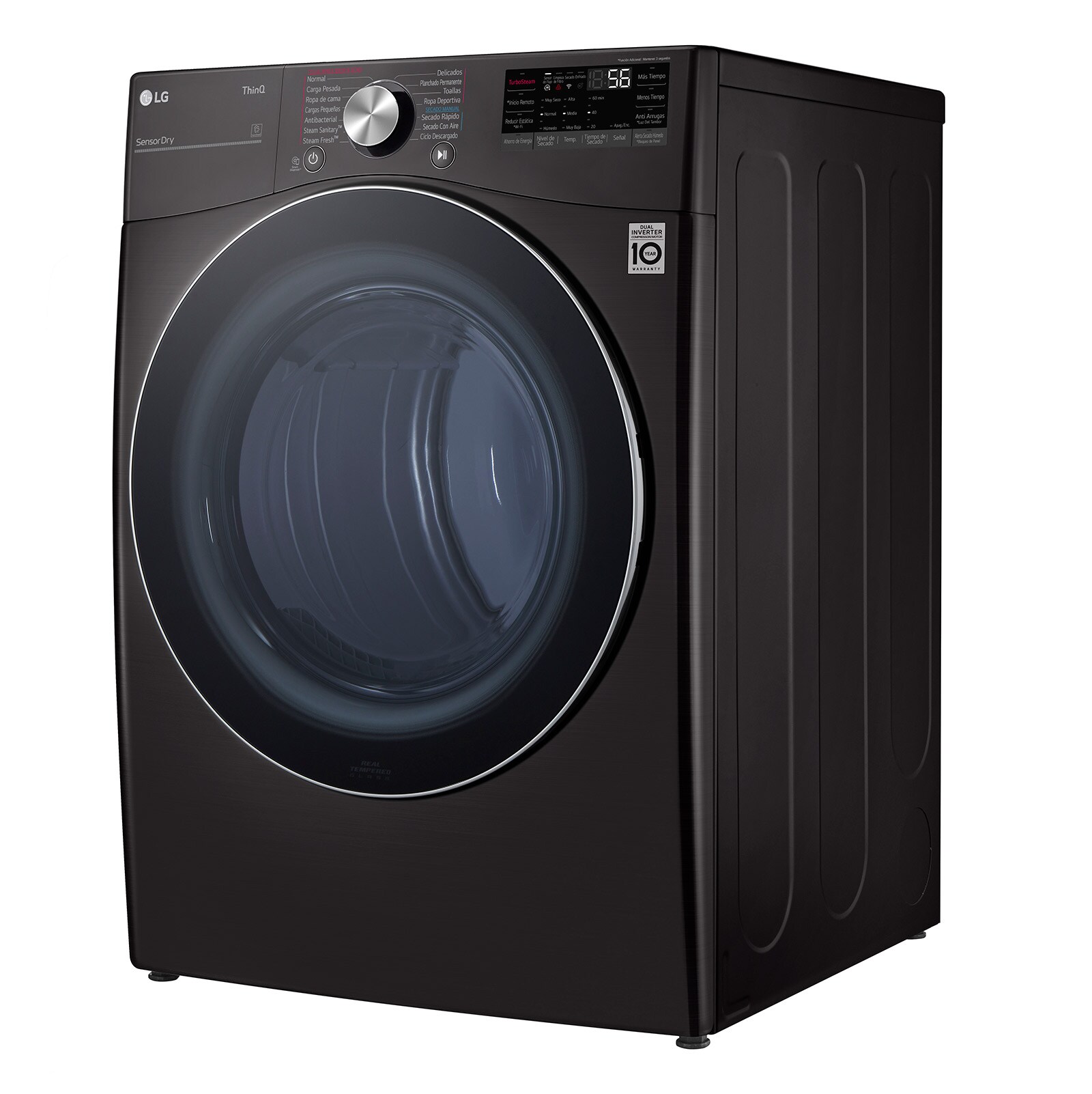 LG Secadora Carga Frontal - DF22BV2SR - 22kg/48lbs - Color Negro - ThinQ, DF22BV2SR