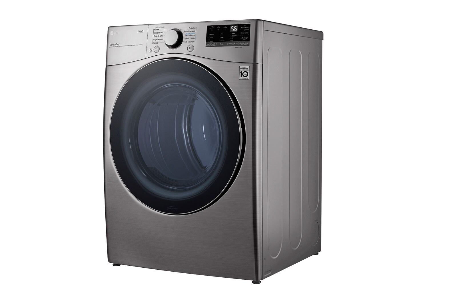 LG Secadora Carga Frontal - DF22VV2R-22kg/48lbs -Color Acero Inox -ThinQ, DF22VV2R