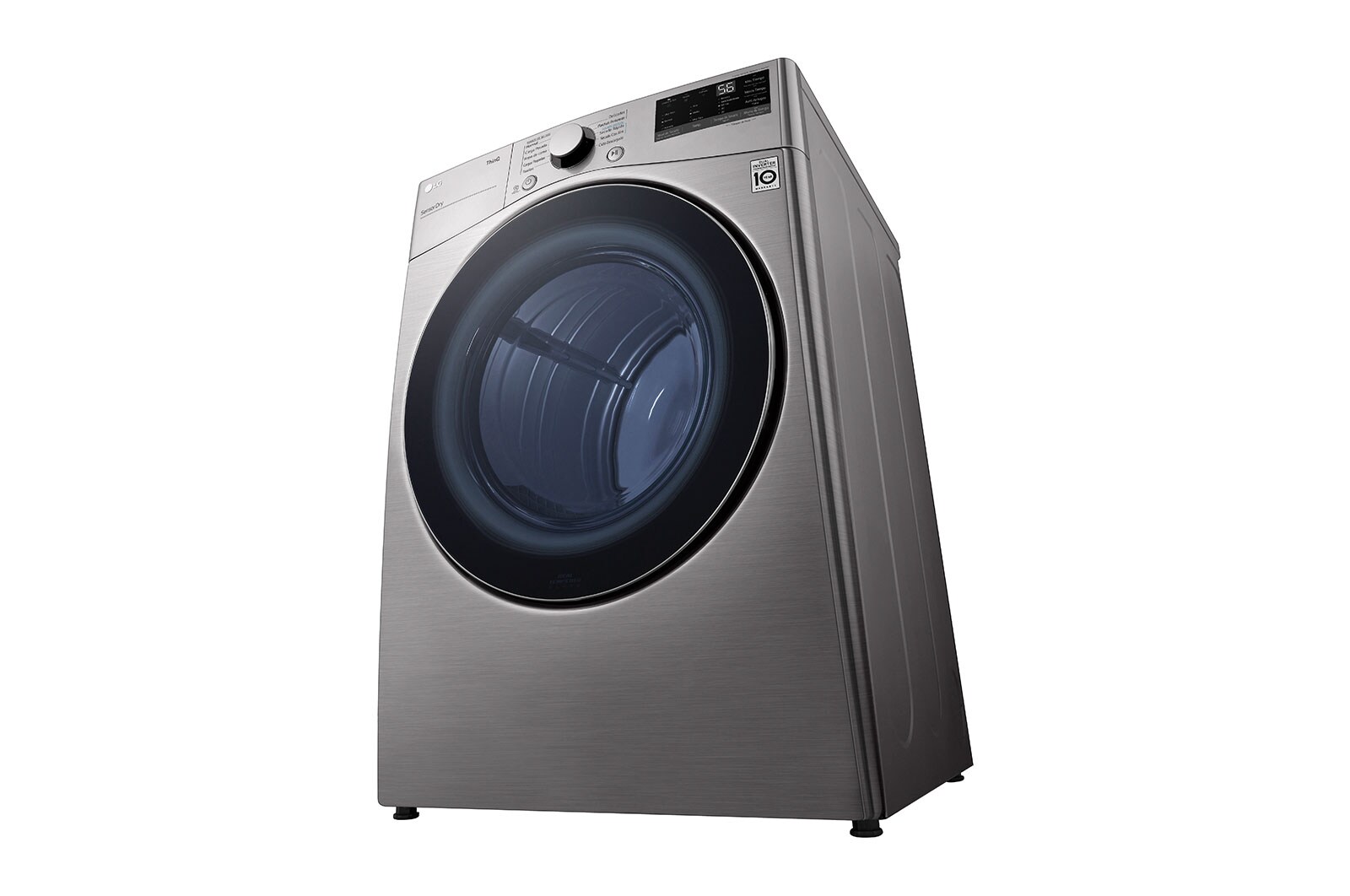 LG Secadora Carga Frontal - DF22VV2R-22kg/48lbs -Color Acero Inox -ThinQ, DF22VV2R