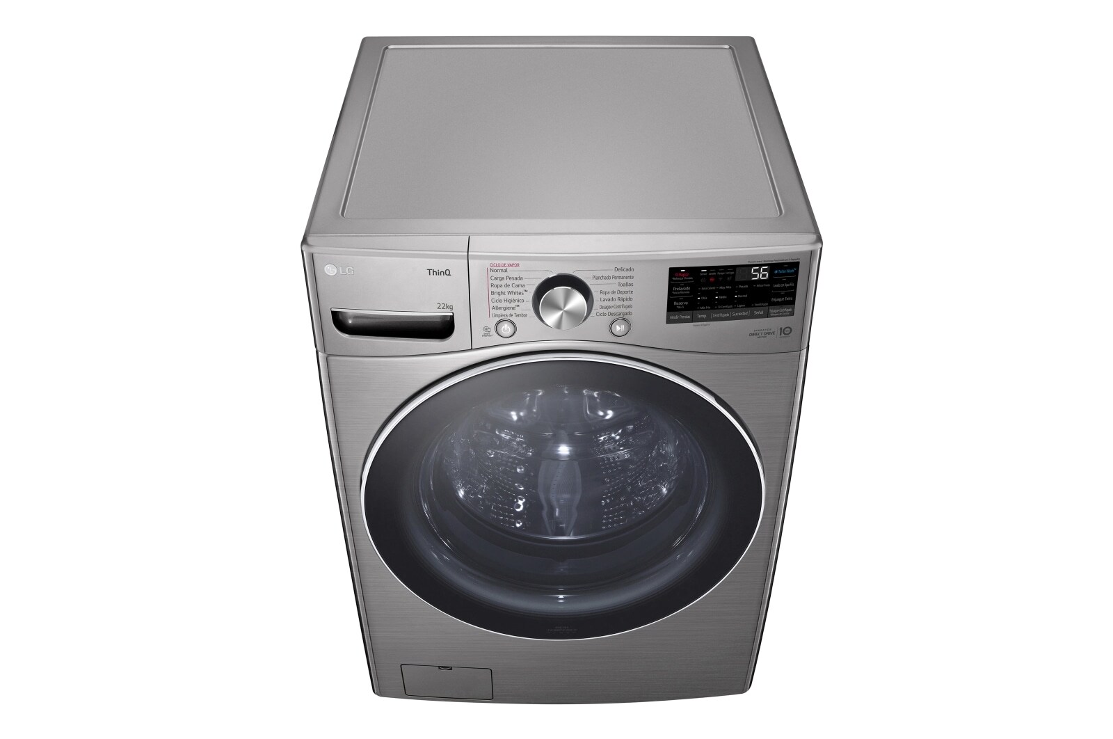 LG Lavadora Carga Frontal - 22kg/48lbs - AIDD - Gris - WM22VV2S6BR, WM22VV2S6BR