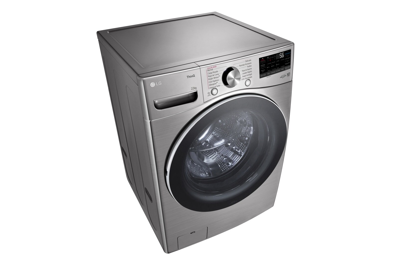 LG Lavadora Carga Frontal - 22kg/48lbs - AIDD - Gris - WM22VV2S6BR, WM22VV2S6BR
