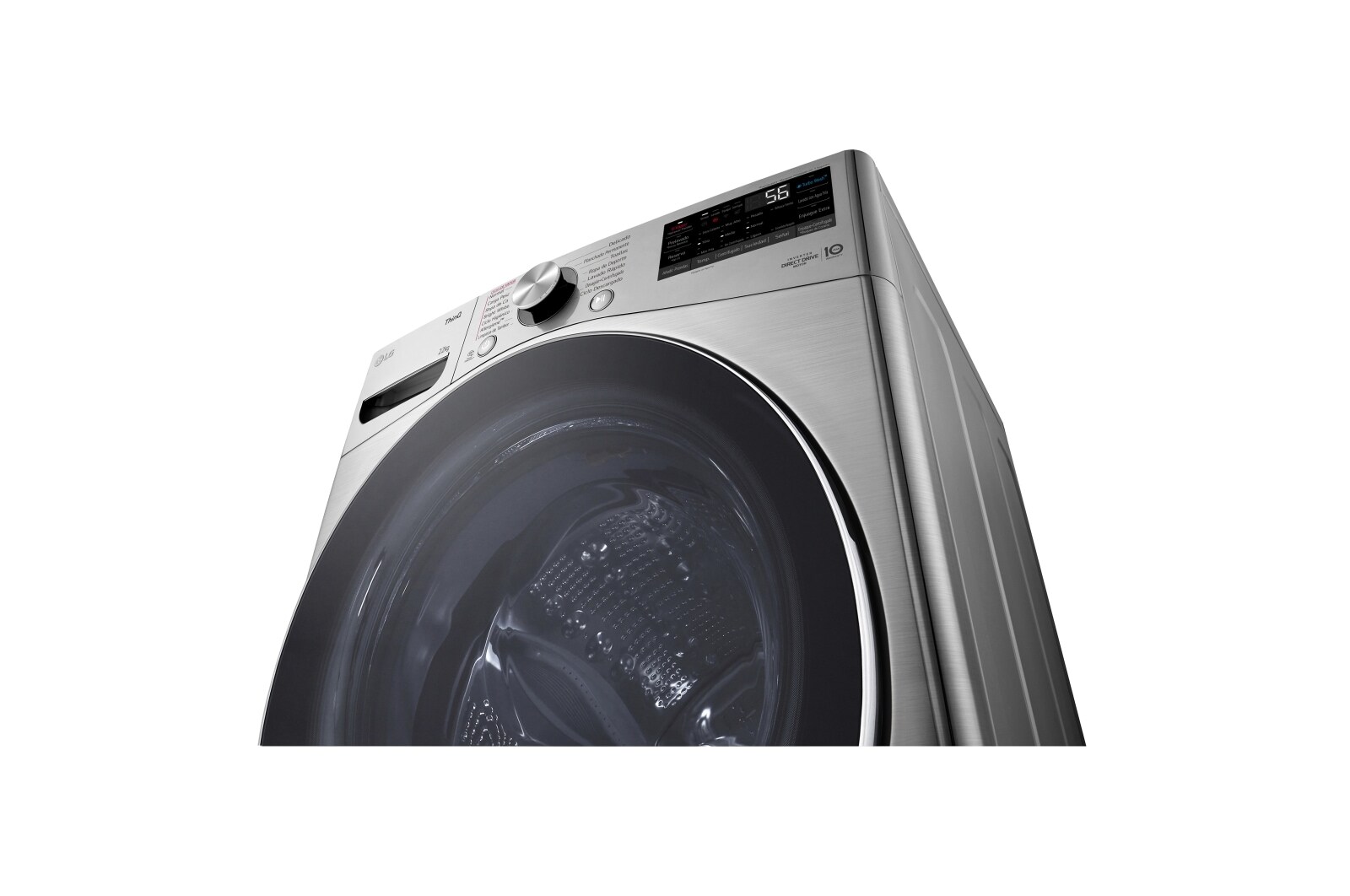 LG Lavadora Carga Frontal - 22kg/48lbs - AIDD - Gris - WM22VV2S6BR, WM22VV2S6BR