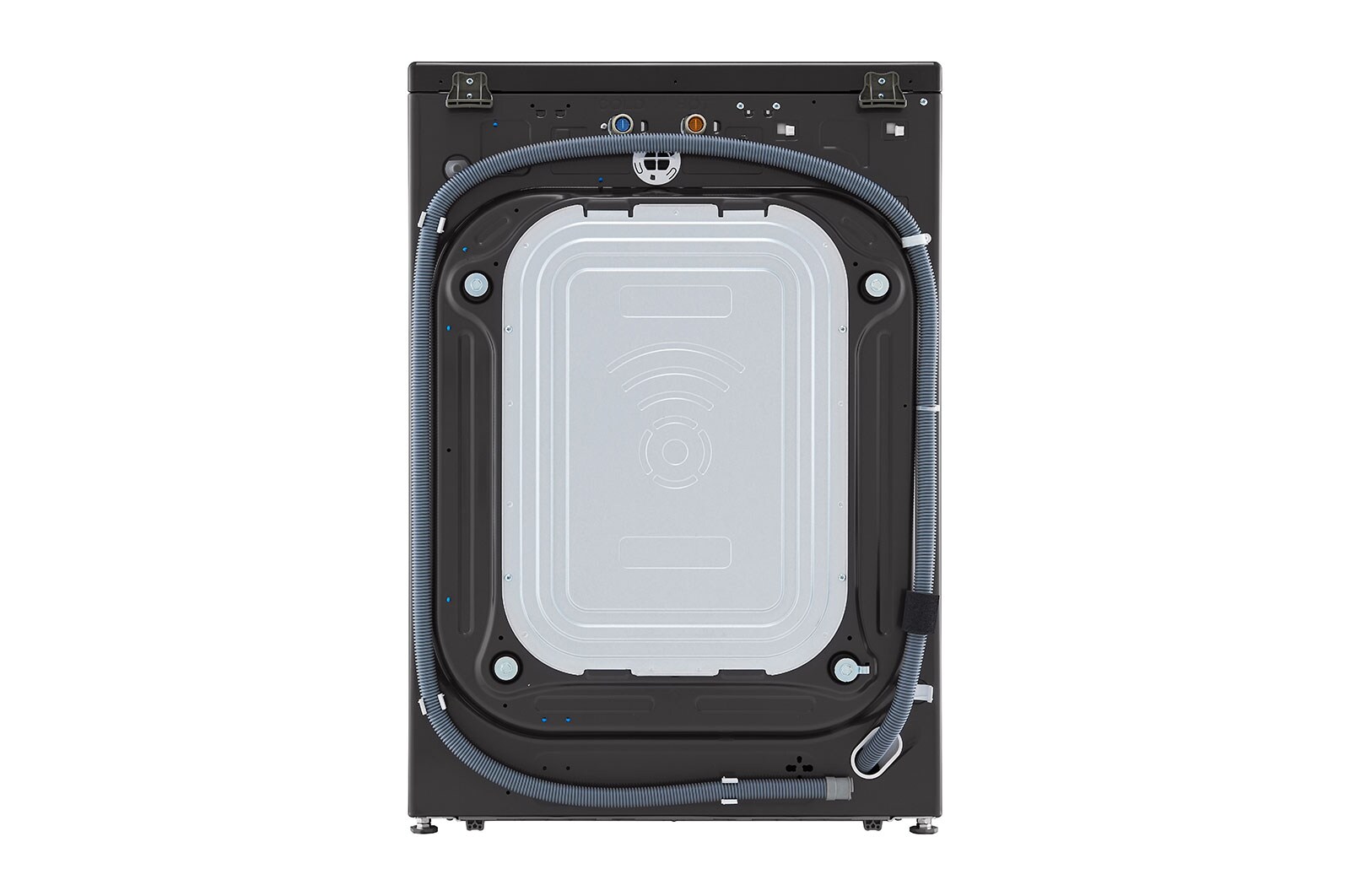 Lavadora LG wm25bv2s6br, vista trasera.