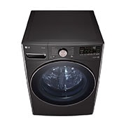 Lavadora LG wm25bv2s6br, vista frontal desde arriba.