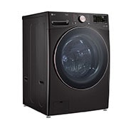 Lavadora LG wm25bv2s6br, vista frontal izquierda.