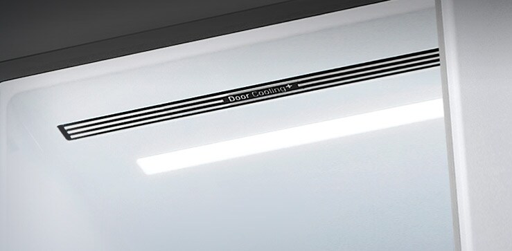 Iluminación LED en el refrigerador LG