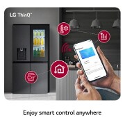 LG Nevecon LG French Door 847L Negro Mate InstaView™ UVnano™ , GM95SXV