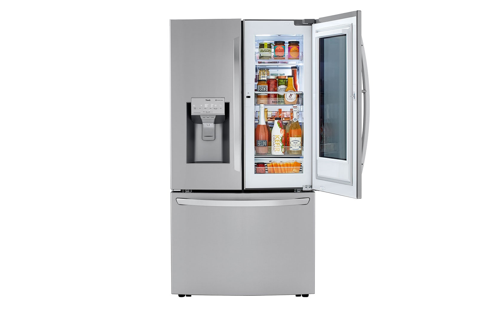 LG Nevecón LG InstaView Door in Door, ThinQ, Side by Side, capacidad 836 LTS, Inverter Linear Compresor, LM82SXS