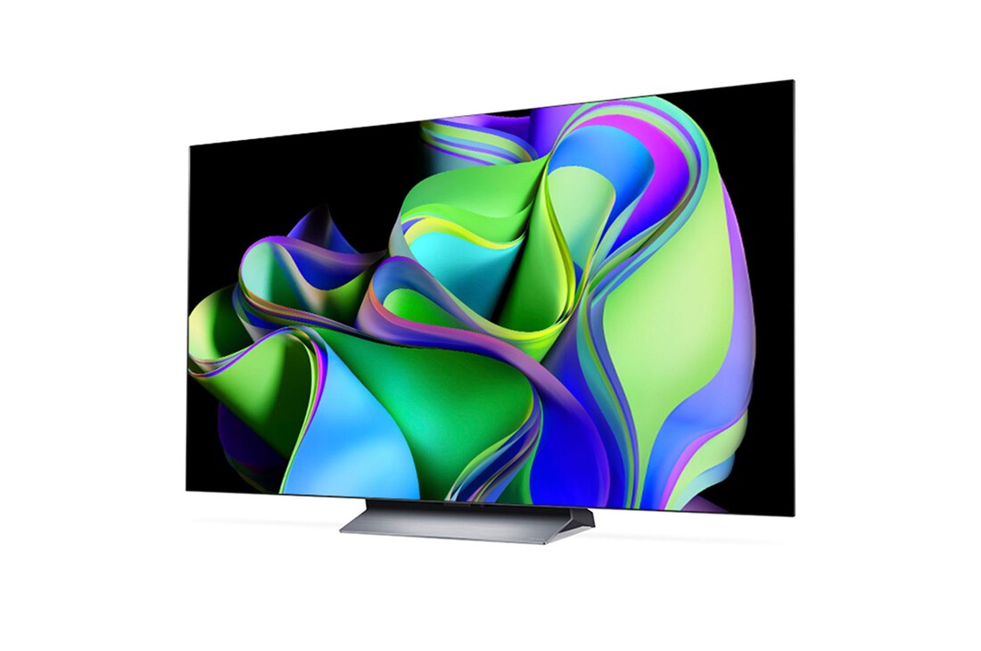 Vista Frontal lateral Televisor LG OLED Evo