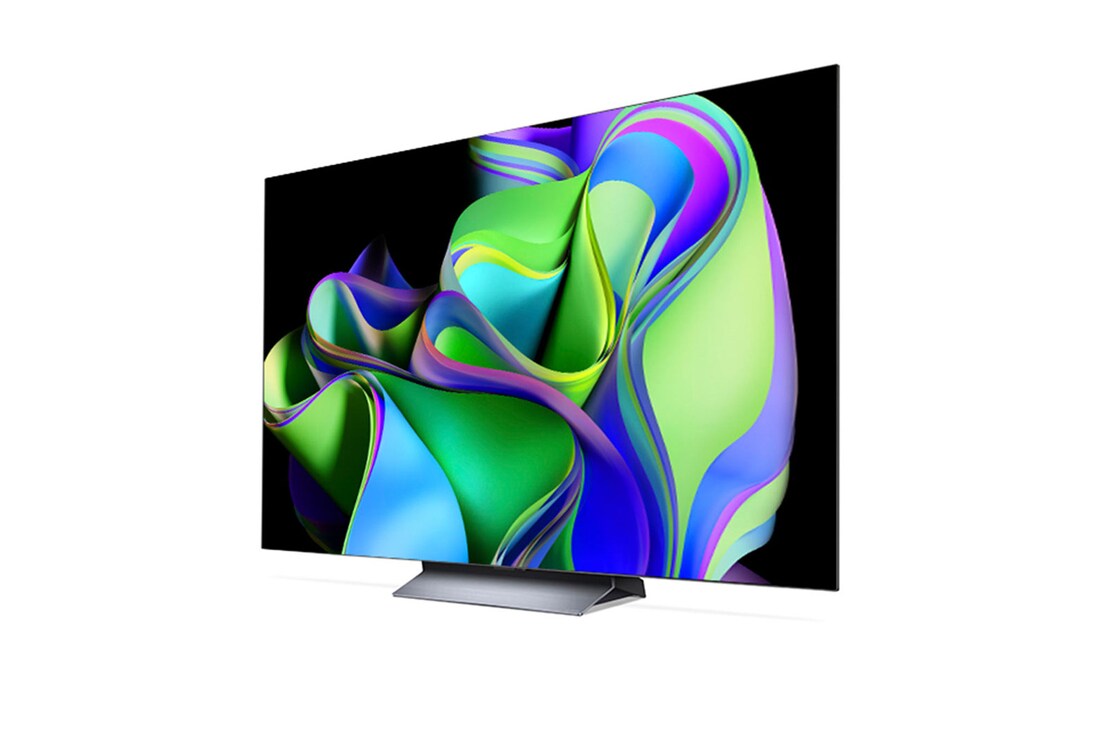 Vista Frontal lateral derecha Televisor LG OLED Evo