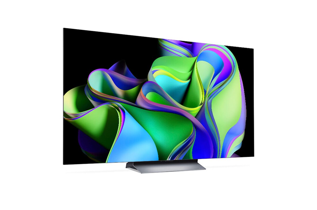 Vista Frontal lateral Televisor LG OLED Evo