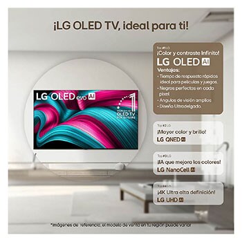 Vista trasera de la Smart TV LG OLED evo AI C5 4K.