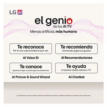 Vista lateral de la Smart TV LG OLED evo AI C5 4K.