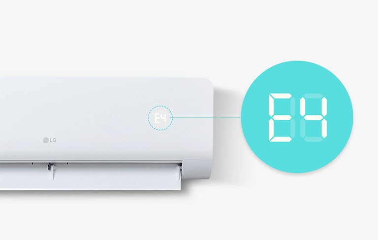  El LED inteligente muestra el código de error 'E4'.