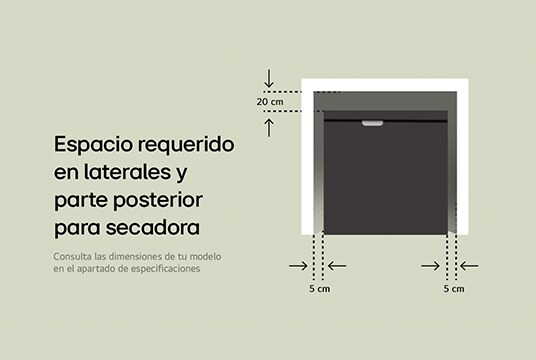 Dimensiones secadora