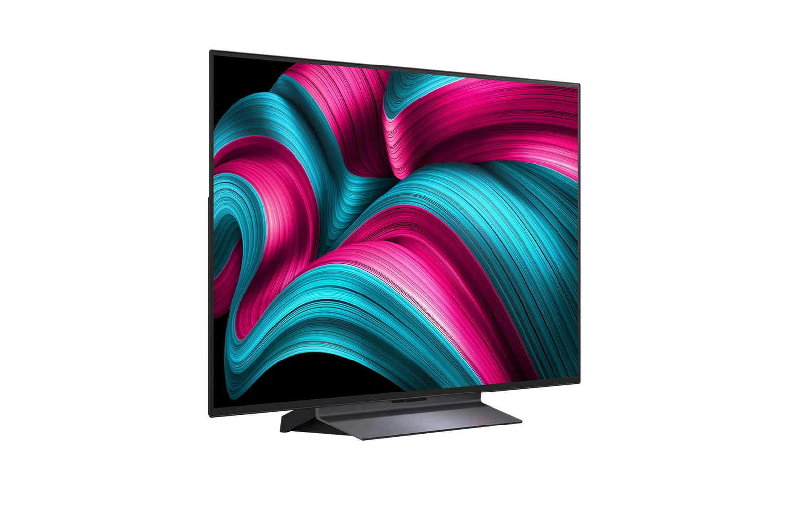 Mírně natočený pohled na televizor LG OLED evo AI C5 4K Smart TV.