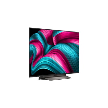 Mírně natočený pohled na televizor LG OLED evo AI C5 4K Smart TV.