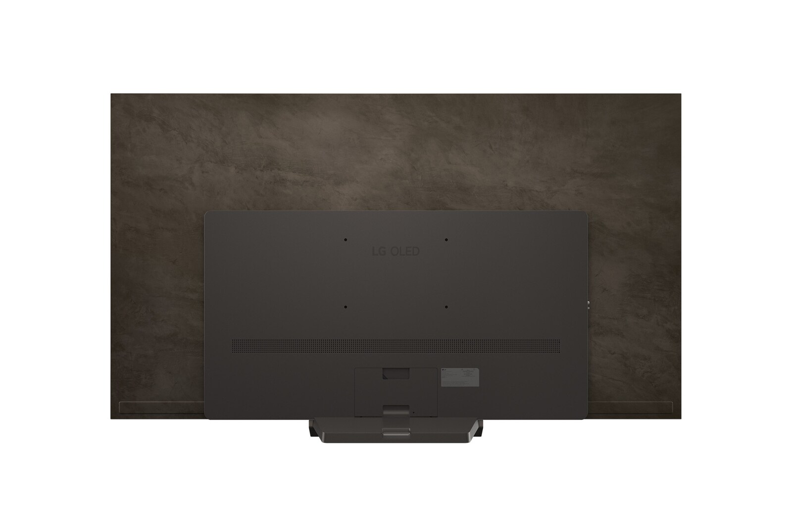 Zadní pohled na LG OLED evo AI C5 4K Smart TV.