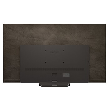 Zadní pohled na LG OLED evo AI C5 4K Smart TV.