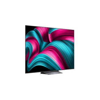 Mírně natočený pohled na televizor LG OLED evo AI C5 4K Smart TV.