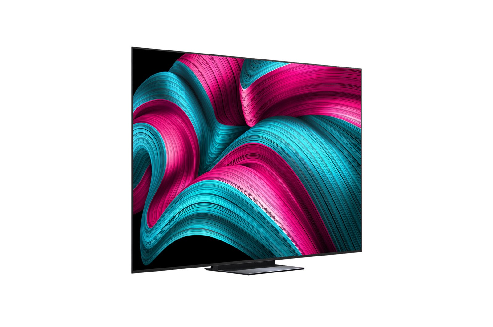 Mírně natočený pohled na televizor LG OLED evo AI C5 4K Smart TV.