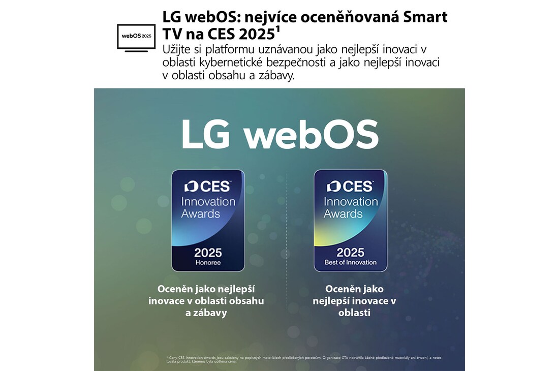 Obývací pokoj s televizorem LG OLED TV připevněným na stěně. Na televizoru je vidět horský masiv na pozadí temné večerní oblohy plné hvězd. Scéna rozdělená na dvě části demonstruje, jak technologie Perfect Black zajišťuje věrné podání černé barvy, ať už je kolem vás světlo nebo tma. Na jedné straně scény je zobrazena matnější, šedivější verze krajiny s označením Non Perfect Black. Na druhé straně je obraz příjemnější a má větší dynamický rozsah černé a bílé. Nese označení Perfect Black. Viditelná je také certifikace loga, technologie Perfect Black zajišťuje úroveň černé barvy nižší nebo rovnou 0,24 nit až do 500 luxů. Po straně je textová bublina s nápisem Podívejte se na značku certifikace Perfect Black.