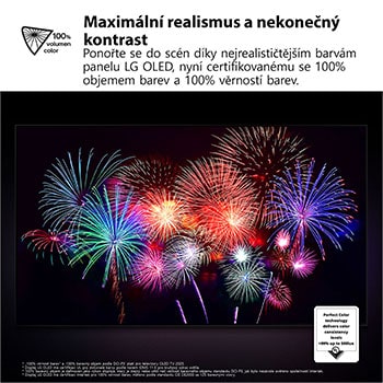 Boční pohled na LG OLED evo AI C5 4K Smart TV.