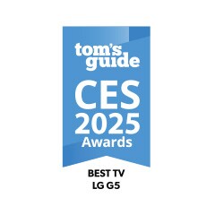 Štítek Tom's Guide 2025 CES Awards. Nejlepší TV, LG OLED G5.