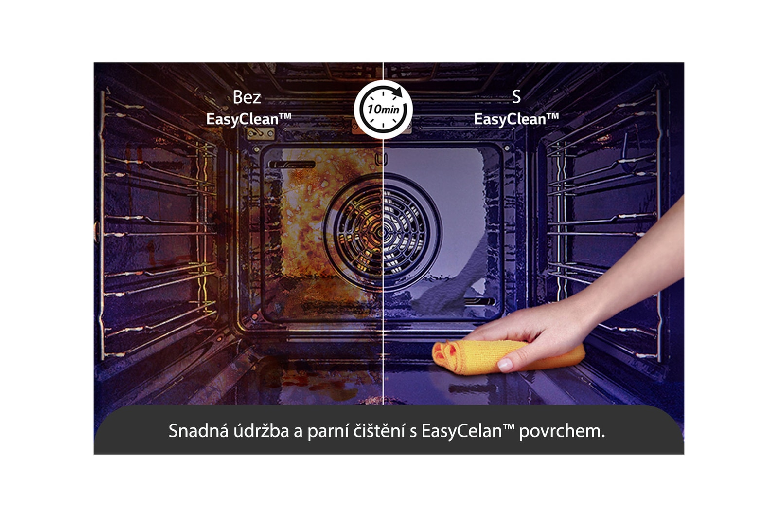 Snadná údržba a parní čištění s EasyCelan™ povrchem.