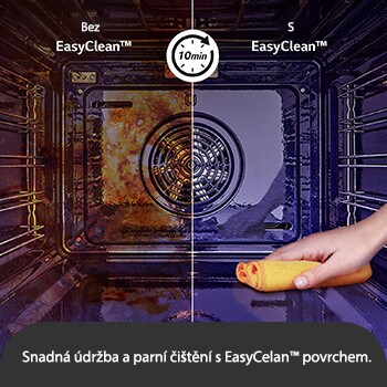 Snadná údržba a parní čištění s EasyCelan™ povrchem.